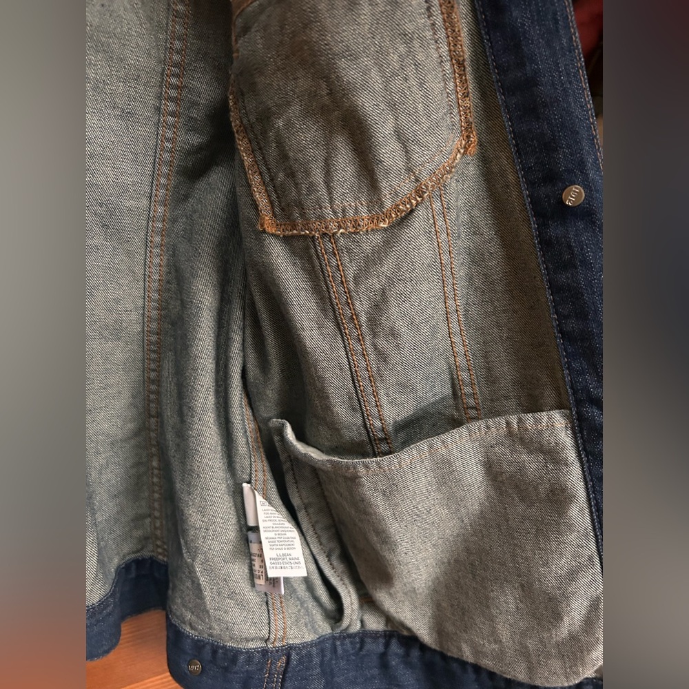 L.L. Bean Women’s Dark Blue Denim Jacket - Picture 3 of 11